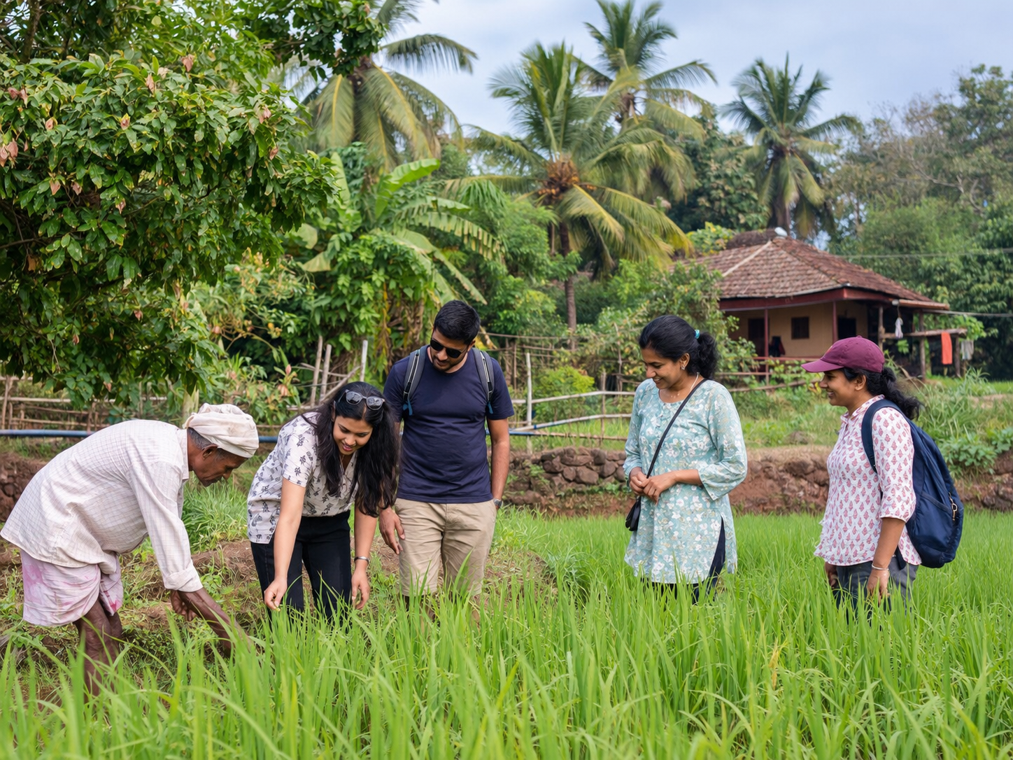 Agro-Tourism Farm Visit showing everyday farming and village tourism in Kokan